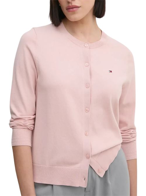 Cardigan in jersey rosa antico Tommy Hilfiger | WW0WW42370TQN